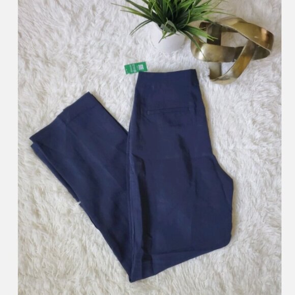 GAP SoftSuit High Rise Wide Leg Tencel Pants Navy Blue Size 14 RT$90 #404698 NEW - Picture 9 of 10